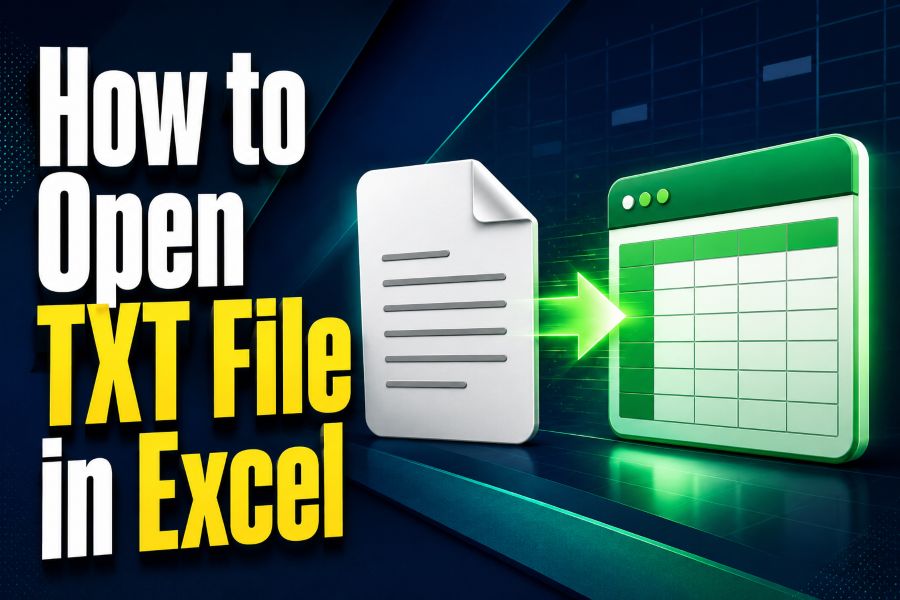 How to Open TXT File in Excel